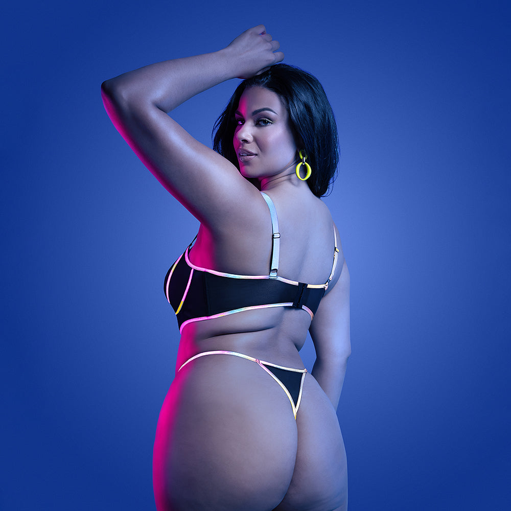 Fantasy Lingerie Glow Solar Flare Underwire Bra & Panty Queen Size-2